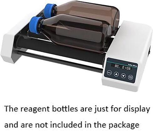 Lab Roller Mixer, 4 Rollers Digital Reagent Bottle Shaker, 20-80rpm Speed Adjustable Mixer, 1min-23h59min Timer and Continuous Modes, for Chemical and Biological Laboratory Testing in Kuwait