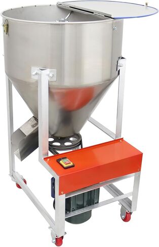 304 الفولاذ المقاوم للصدأ تغذية خلاط آلة خلط البلاستيك الحبيبي العمودي لخلط أعلاف الحيوانات والتحريك 75 كجم / 165 رطل سعة النمام 3KW 1720r / min in Kuwait