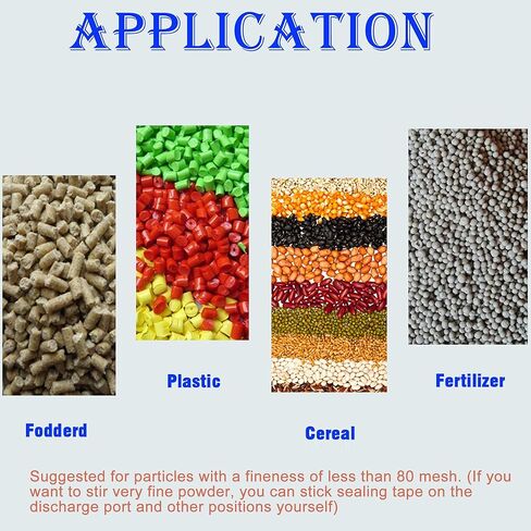 304 الفولاذ المقاوم للصدأ تغذية خلاط آلة خلط البلاستيك الحبيبي العمودي لخلط أعلاف الحيوانات والتحريك 75 كجم / 165 رطل سعة النمام 3KW 1720r / min in Kuwait