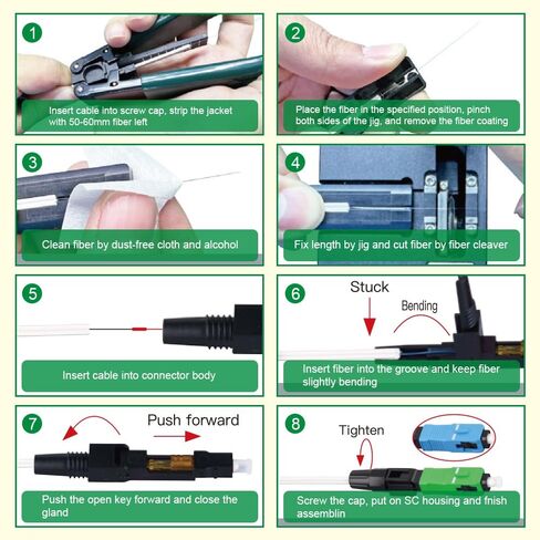 20 قطعة ftth SCAPC موصل سريع من الألياف البصرية، متاح لأسلاك التوصيل المصنوعة 0.9 مم، موصل سريع من الألياف in Kuwait