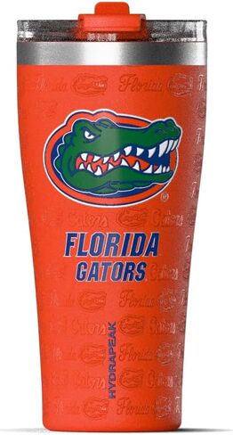كوب من الفولاذ المقاوم للصدأ سعة 25 أونصة من Hydrapeak مرخص رسميًا من Florida Gators Roamer، أكواب معزولة، زجاجة مياه مع شفاطة in Saudi Arabia