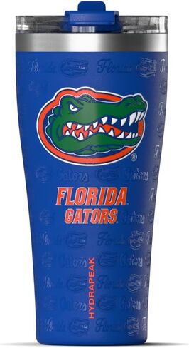كوب من الفولاذ المقاوم للصدأ سعة 25 أونصة من Hydrapeak مرخص رسميًا من Florida Gators Roamer، أكواب معزولة، زجاجة مياه مع شفاطة in Kuwait