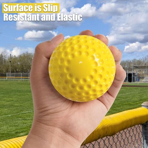 12 Pack Pitching Machine Softballs,5.8OZ 11-Inch Pitching Machine Softballs for Hand-Eye Coordination, Hitting and Fielding Practice in Kuwait