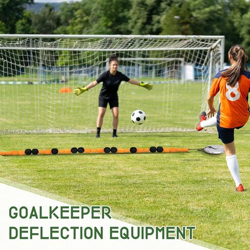 13ft Portable Soccer Goalkeeper Deflector, Soccer Training Accessory, Adjustable Refraction Angles, Enhance Goalkeeper Reaction and Ball Control (Orange) in Kuwait