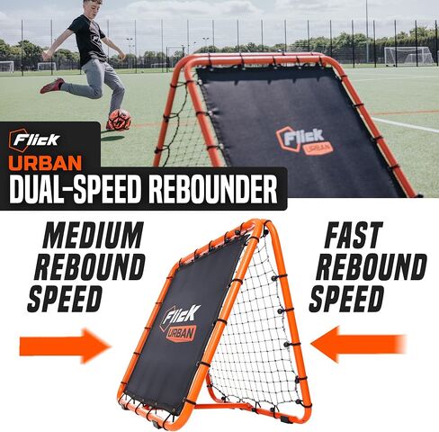 Flick Urban Dual Speed Rebounder – Double-Sided Soccer Rebounder with 6 Adjustable Angles – Soccer Training Equipment for Passing & Control – Suitable for Soccer, Volleyball & Baseball in Saudi Arabia