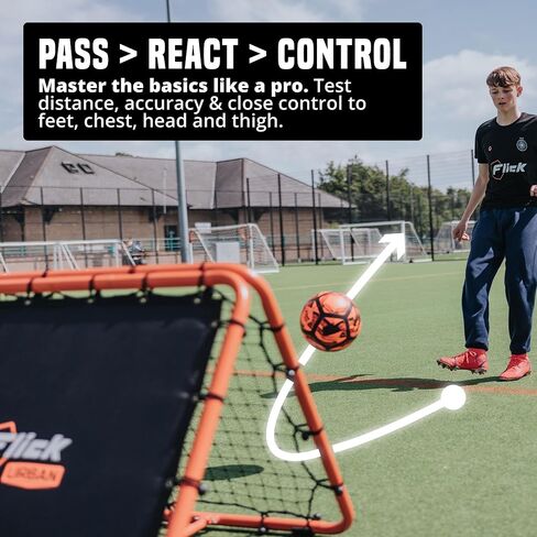 Flick Urban Dual Speed Rebounder – Double-Sided Soccer Rebounder with 6 Adjustable Angles – Soccer Training Equipment for Passing & Control – Suitable for Soccer, Volleyball & Baseball in Saudi Arabia