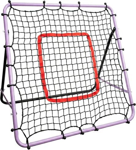 Soccer Rebounder Net, Adjustable Angle Multi-Sport Training Goal for Kids & Teens Ages 3+, Portable Backyard Practice Net with Lavender Frame & Red Target Grid in Kuwait