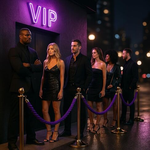4PCS Braided Purple Rope – 5FT Rope Twisted Barrier Cord with Gold Hooks VIP Set Crowd Control Stanchion for Event Decor and Party Stanchion Posts in Saudi Arabia