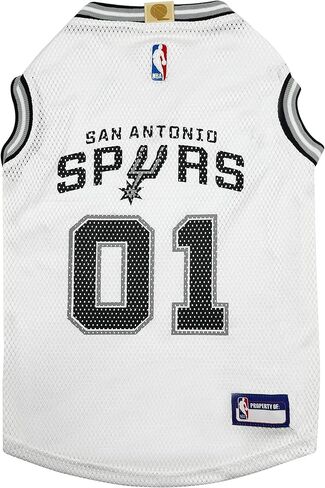 Pets First Official NBA San Antonio Spurs Road Jersey for Dogs & Cats in Team Color. Comfortable Stretchable Material, Size Small - Stylish Dog Basketball Jersey for Your Furry Fan in Saudi Arabia
