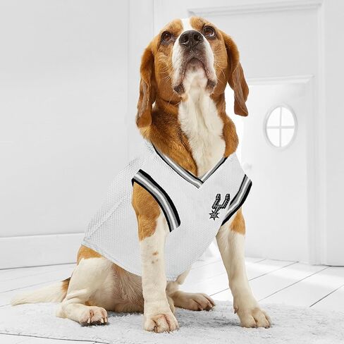 Pets First Official NBA San Antonio Spurs Road Jersey for Dogs & Cats in Team Color. Comfortable Stretchable Material, Size Small - Stylish Dog Basketball Jersey for Your Furry Fan in Saudi Arabia