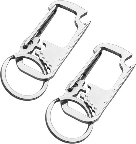 مفتاح Keychain Carabiner مع فتحة الزجاجة ، مقطع Carabiner من الفولاذ المقاوم للصدأ لمفاتيح السيارات ، مقطع Mini Multitool Keychain لربط حزام الرجال ، مقطع سلسلة مفاتيح شديدة التحمل in Kuwait
