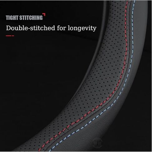 for Volvo XC60 XC90 S90 V90 S60 V60 Xc40 2022-2026 Car Steering Wheel Cover Anti-Slip Breathable Car Steering Wheel Protector Car Accessories Interior,O-Type-Black line in Saudi Arabia