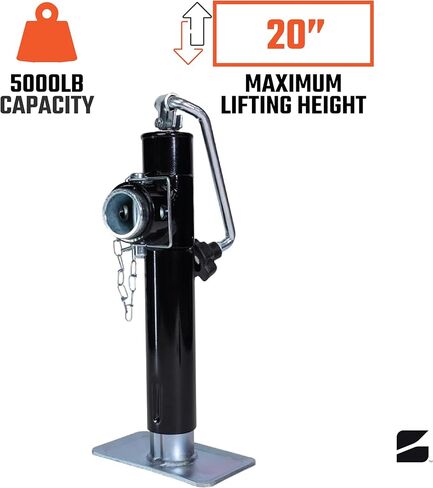 توزيع باستيون واحد جديد دوار مقطورة | جبل الأنابيب الملحومة | سعة 5000 رطل | يناسب ألسنة المقطورة من 3 إلى 4 بوصات | مقاومة للتآكل | BD-5000TW-TM in Kuwait