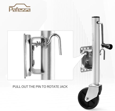 USA Swivel Side Crank Boat Trailer Jack 1,000LB Lift Capacity with Wheel and Install Hardware in Kuwait