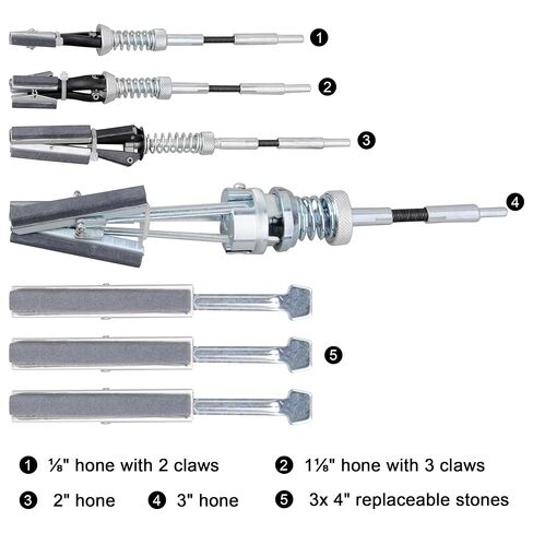DAYUAN 3/4" to 7" Adjustable Engine Cylinder Honing Tool Kit with Grinding and Polishing Stones - Finishing and Polishing Tool Kit for Cylinders in Saudi Arabia