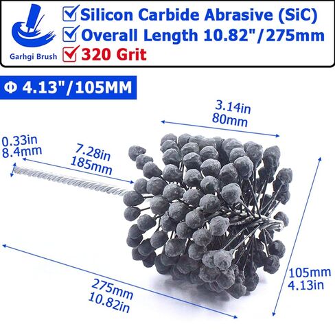 Garhgi 4-1/8" (105mm) Cylinder Hone Brush with 320 Grit Flexible Silicon Carbide Abrasive Balls, for Engine Block Brake Master Cylinders Pistons Rings Engine Restoration Polishing Crosshatching in Saudi Arabia