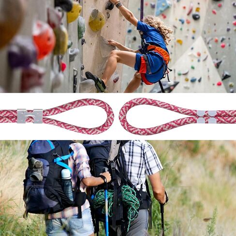 30Pcs Rope Clamps Heavy Duty Double Clips Loop End Clip for Rope Fixing Fits 3/8" to 1/2" Twisted or Braided Ropes (10-12mm) in Kuwait