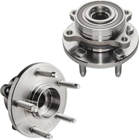 Detroit Axle - 6 Lugs Front Wheel Hubs لـ Chevy GMC K1500 K2500 Suburban Blazer Yukon ، محمل العجلات البديلة ومجموعة مجموعة المحاور ، محاور الزوجين in Kuwait