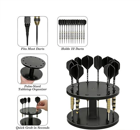 Genérico Dart Storage، حامل منظم صغير الحجم لسطح الطاولة، حامل عرض رمي السهام لغرفة النوم، وغرفة المعيشة، وغرفة الألعاب، والحانات المنزلية وغرف الألعاب in Saudi Arabia