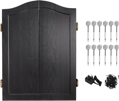 مجموعة خزانة لوحة رمي السهام الإلكترونية، لوحات رمي ​​السهام الرقمية الكهربائية مع لوحات رمي ​​السهام الرقمية الكهربائية LED، 27 لعبة و243 نوعًا مختلفًا و16 لاعبًا للمكاتب والحدائق وغرف الحفلات والحانات in Kuwait