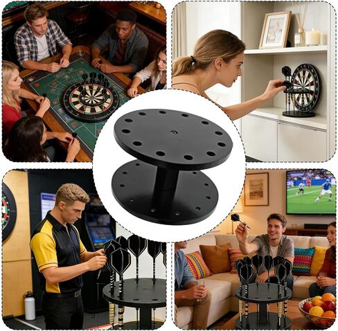 Dart Storage Stand – Wooden Dart Organizer with 12 Vertical Slots for Darts, for Indoor Outdoor Desk Home Living Room Games Bar Bedroom in Saudi Arabia