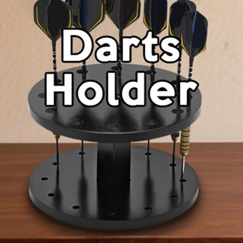 Dart Storage Stand – Wooden Dart Organizer with 12 Vertical Slots for Darts, for Indoor Outdoor Desk Home Living Room Games Bar Bedroom in Saudi Arabia