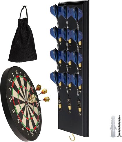 Genérico Dart Storage, Wooden Wall Organizer | Storage Rack for 12 Darts with Display | for Organizing Office Club Bar Game Room Living Room Bedroom in Saudi Arabia