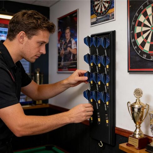 Genérico Dart Storage, Wooden Wall Organizer | Storage Rack for 12 Darts with Display | for Organizing Office Club Bar Game Room Living Room Bedroom in Saudi Arabia