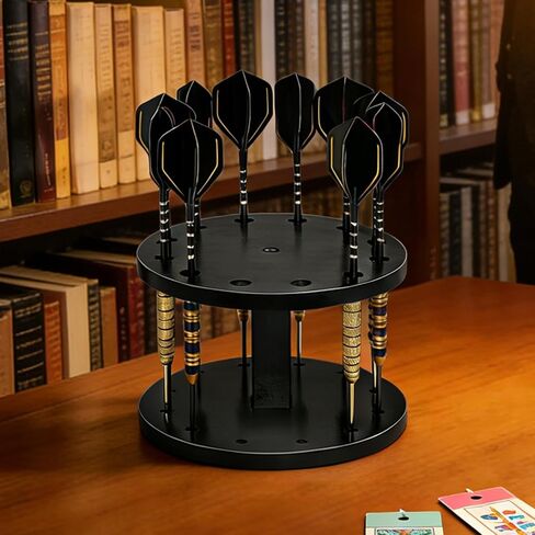 Genérico Dart Holder Organizer with 12 Slots, Wooden Dart Docking Base, Indoor and Outdoor Desk Use Playground Playroom Bar Bedroom in Saudi Arabia