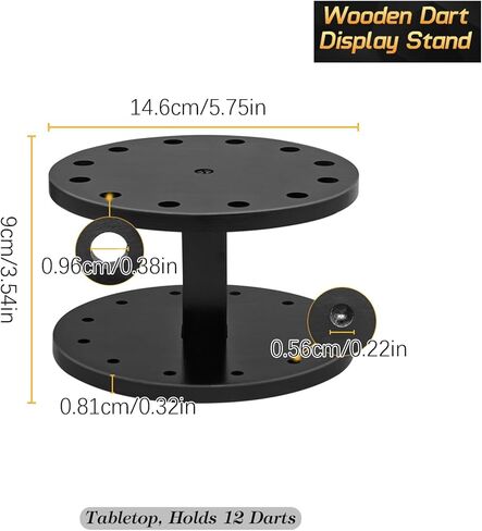 Genérico Dart Holder Organizer with 12 Slots, Wooden Dart Docking Base, Indoor and Outdoor Desk Use Playground Playroom Bar Bedroom in Saudi Arabia