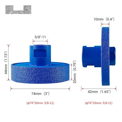 20mm Diamond Grooving Wheel for Angle Grinder 5/8-11 - Heavy Duty Flat Grinding Disc for Ceramic Tile/Marble/Stone, Precision Basin Installation & Stone Carving in Kuwait