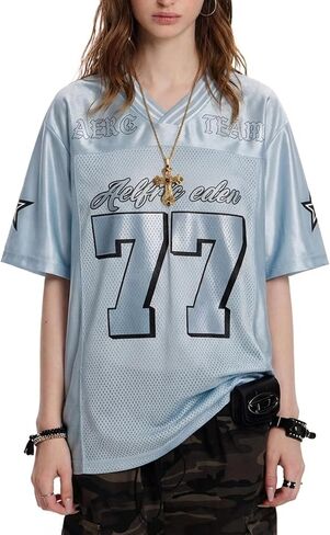 Aelfric Eden Mens القميص كبير القميص المحملات المطبوعة Casual V الرقبة Tshirts Tees Streetwear Vintage Summer Top in Saudi Arabia