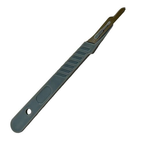 Disposable Scalpel Knife #15 - Ten Individually Wrapped Sterile Scalpels with Blade - Scalpels with Safety Grip - for Dermaplaning, Podiatry, Acne Removal (1) in Saudi Arabia
