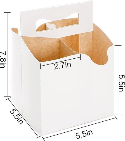 Okllen 20 Pack Cardboard Bottle Holder for 4 Bottles, 12 oz Drink Carrier, Beer or Soda Portable Bottle Carrier for Safe and Easy Transport in Saudi Arabia