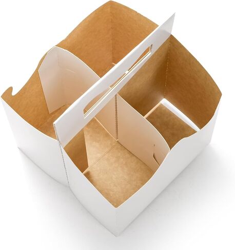 Okllen 20 Pack Cardboard Bottle Holder for 4 Bottles, 12 oz Drink Carrier, Beer or Soda Portable Bottle Carrier for Safe and Easy Transport in Saudi Arabia