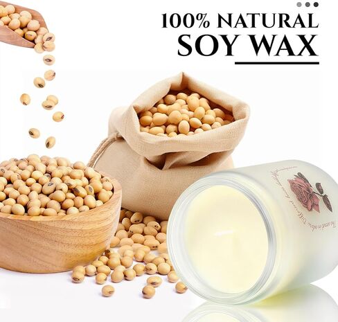 مجموعة هدايا شموع معطرة - شموع جرة للرجال ، المنزل المعطر 6 أوقية شمعة الصويا مع 35 ساعة وقت الحرق ، مثالية لأبي عيد الأب ، زوج ، صديقها (الدخان والفانيليا) in Kuwait