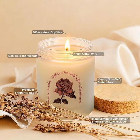 مجموعة هدايا شموع معطرة - شموع جرة للرجال ، المنزل المعطر 6 أوقية شمعة الصويا مع 35 ساعة وقت الحرق ، مثالية لأبي عيد الأب ، زوج ، صديقها (الدخان والفانيليا) in Kuwait