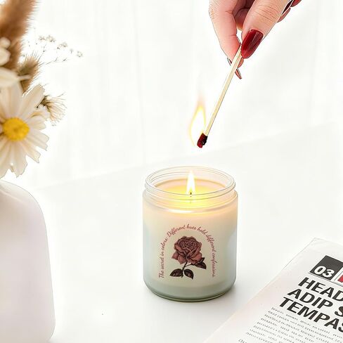 مجموعة هدايا شموع معطرة - شموع جرة للرجال ، المنزل المعطر 6 أوقية شمعة الصويا مع 35 ساعة وقت الحرق ، مثالية لأبي عيد الأب ، زوج ، صديقها (الدخان والفانيليا) in Kuwait