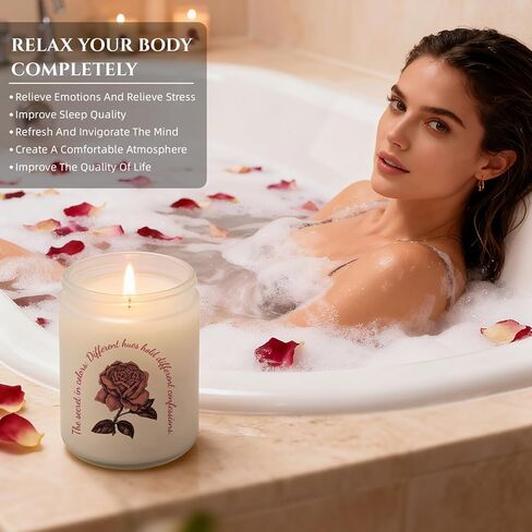 مجموعة هدايا شموع معطرة - شموع جرة للرجال ، المنزل المعطر 6 أوقية شمعة الصويا مع 35 ساعة وقت الحرق ، مثالية لأبي عيد الأب ، زوج ، صديقها (الدخان والفانيليا) in Kuwait