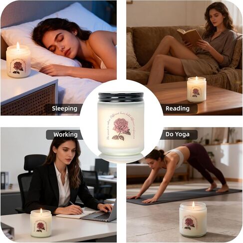 مجموعة هدايا شموع معطرة - شموع جرة للرجال ، المنزل المعطر 6 أوقية شمعة الصويا مع 35 ساعة وقت الحرق ، مثالية لأبي عيد الأب ، زوج ، صديقها (الدخان والفانيليا) in Kuwait