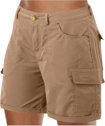 Cargo Shorts Women High Waisted Loose Fit Hiking Short with Multiple Pockets Casual Baggy Summer Fashion 2026 in Saudi Arabia
