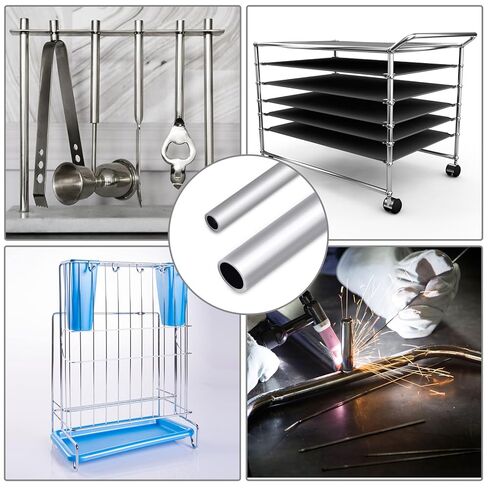 Aluminum Round Tube, 1" (25mm) OD x 3mm Wall Thickness Hollow Pipe, 12" Length Seamless Metal Straight Tubing, 1 PCS in Kuwait