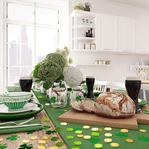 Zhanmai 120 Pieces St. Patrick's Day Coins Shamrock Lucky Plastic Coins Table Scatter Decoration for Party Favor Supplies (Gold Color) in Kuwait