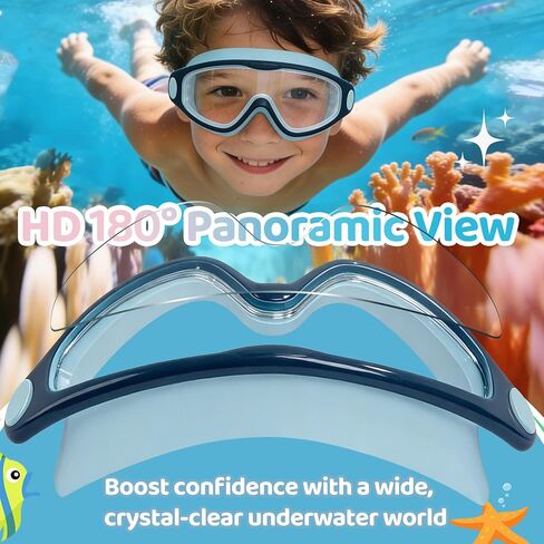 Vvinca Kids Swim Goggles 2 Pack, Soft Wave-Shape Strap (No Hair Pulling), Anti Fog Leak Free Swimming Goggles Boys Girls 3-15 in Saudi Arabia