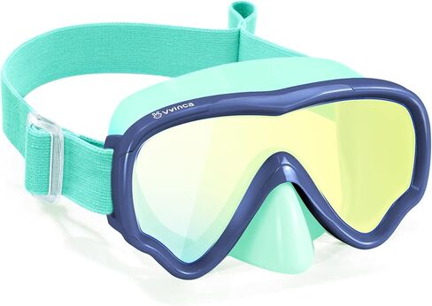 Vvinca Kids Swim Goggles with Nose Cover, Anti-Fog/UV Swimming Mask for Boys Girls 3-15, No Hair Pulling Fabric Strap in Saudi Arabia