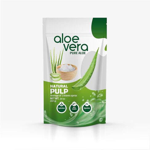 Frela 100% Pure Organic Aloe Vera Pulp, 12 Ounce in Saudi Arabia