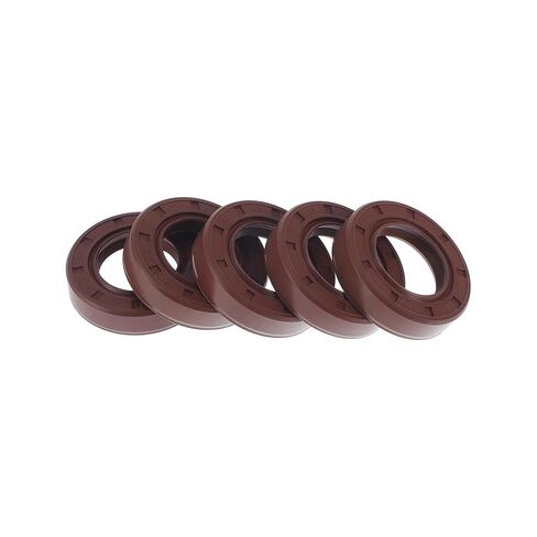 Universal Oil Seal TC Double Lip W Steel Spring Seal Ring Rotary Shaft Seal 25x42x6mm High Pressure FKM Rubber Brown 5 Pcs in Saudi Arabia