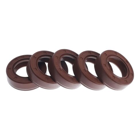 Universal Oil Seal TC Double Lip W Steel Spring Seal Ring Rotary Shaft Seal 25x42x6mm High Pressure FKM Rubber Brown 5 Pcs in Saudi Arabia