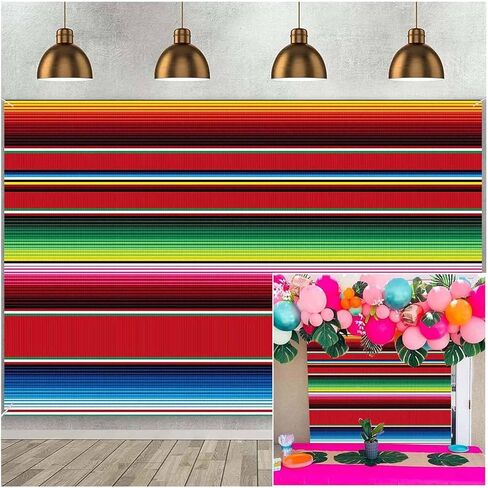 Mexican Carnival Theme Photography Background Horizontal Grid Stripe Friends Gathering Decorations Backdrop Banner Photo Prop 5x3ft in Kuwait