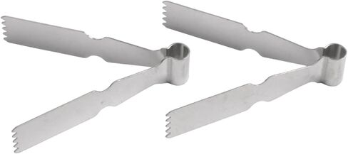 4 Pcs Pastry Tweezers Tongs, for Stainless Steel Baking Crimper Dough and Pasta, 3.3 x 6.7 cm Cookie Decorating Set Home Kitchen, Cake Shops in Kuwait